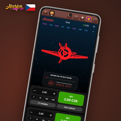 Pole auto-cashout s nastavenou hodnotou 1,80x v Aviator app Alawin Casino