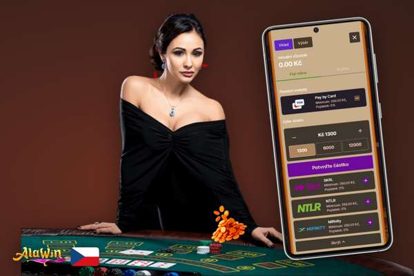 Srovnání metod vkladu v Alawin Casino – karty, e-peněženky, převod a krypto