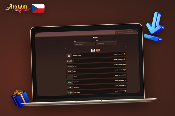Alawin Casino výběr kryptoměn – potvrzení transakce na displeji notebooku